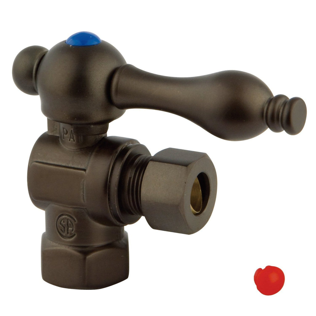 Vintage 3/8-Inch FIP x 3/8-Inch O.D. Comp Quarter-Turn Angle Shut-Off Valve
