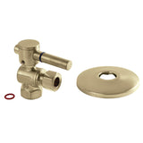 Concord 3/8-Inch FIP x 3/8-Inch O.D. Comp Quarter-Turn Angle Shut-Off Valve with Flange
