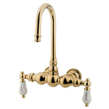 Vintage Two-Handle 2-Hole Tub Wall Mount Clawfoot Tub Faucet