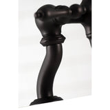 Vintage Three-Handle 2-Hole Deck-Mount Clawfoot Tub Faucet with Hand Shower