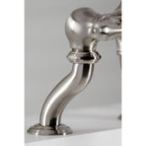 Vintage Three-Handle 2-Hole Deck-Mount Clawfoot Tub Faucet with Hand Shower