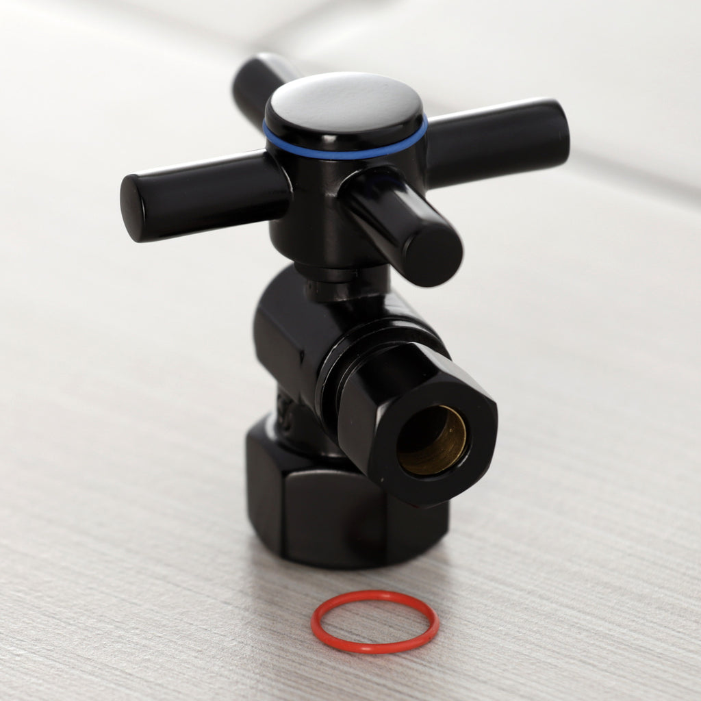 Concord 1/2-Inch FIP x 3/8-Inch O.D. Comp Quarter-Turn Angle Shut-Off Valve