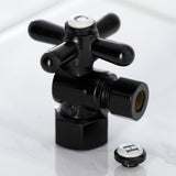 Vintage 1/2-Inch FIP x 3/8-Inch O.D. Comp Quarter-Turn Angle Shut-Off Valve