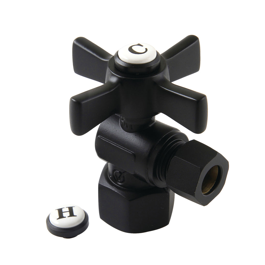 Millennium 1/2-Inch FIP x 3/8-Inch O.D. Comp Quarter-Turn Angle Shut-Off Valve