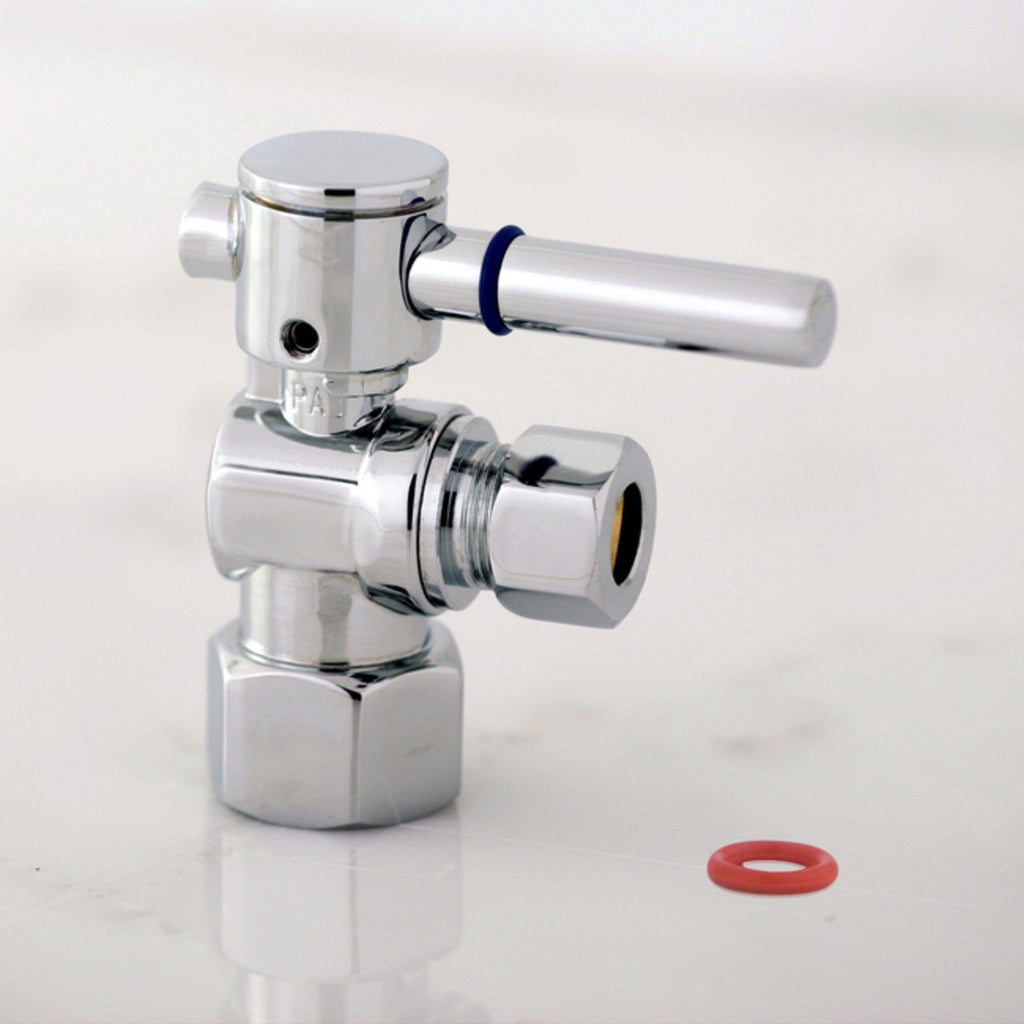 Concord 1/2-Inch FIP x 3/8-Inch O.D. Comp Quarter-Turn Angle Shut-Off Valve