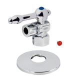 1/2-Inch FIP x 3/8-Inch O.D. Comp Quarter-Turn Angle Shut-Off Valve with Flange