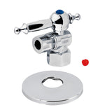 1/2-Inch FIP x 3/8-Inch O.D. Comp Quarter-Turn Angle Shut-Off Valve with Flange