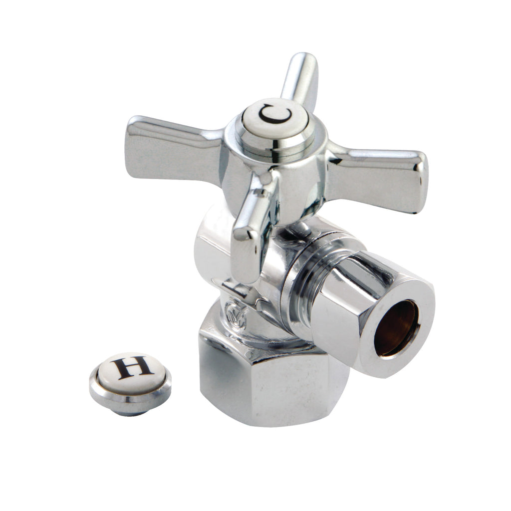 Millennium 1/2-Inch FIP x 3/8-Inch O.D. Comp Quarter-Turn Angle Shut-Off Valve