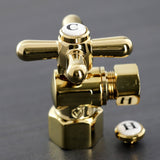 Vintage 1/2-Inch FIP x 3/8-Inch O.D. Comp Quarter-Turn Angle Shut-Off Valve