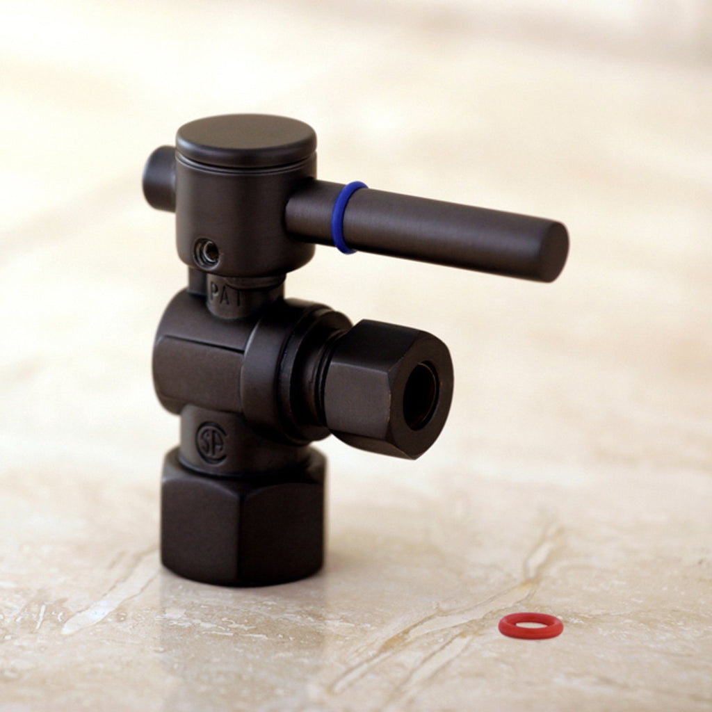 Concord 1/2-Inch FIP x 3/8-Inch O.D. Comp Quarter-Turn Angle Shut-Off Valve