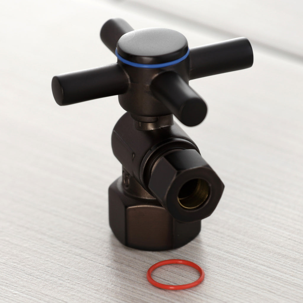 Concord 1/2-Inch FIP x 3/8-Inch O.D. Comp Quarter-Turn Angle Shut-Off Valve