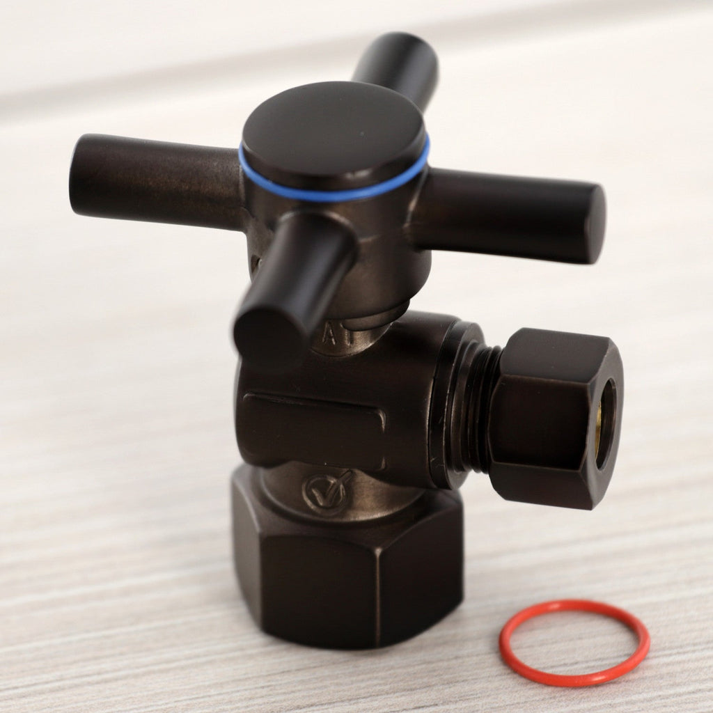 Concord 1/2-Inch FIP x 3/8-Inch O.D. Comp Quarter-Turn Angle Shut-Off Valve