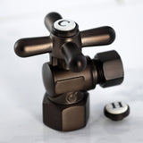 Vintage 1/2-Inch FIP x 3/8-Inch O.D. Comp Quarter-Turn Angle Shut-Off Valve