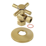 Concord 1/2-Inch FIP x 3/8-Inch O.D. Comp Quarter-Turn Angle Shut-Off Valve with Flange
