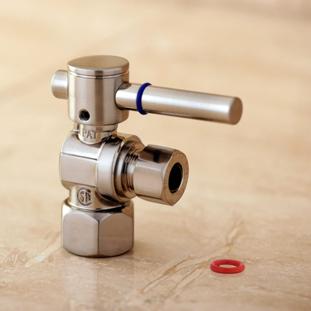 Concord 1/2-Inch FIP x 3/8-Inch O.D. Comp Quarter-Turn Angle Shut-Off Valve