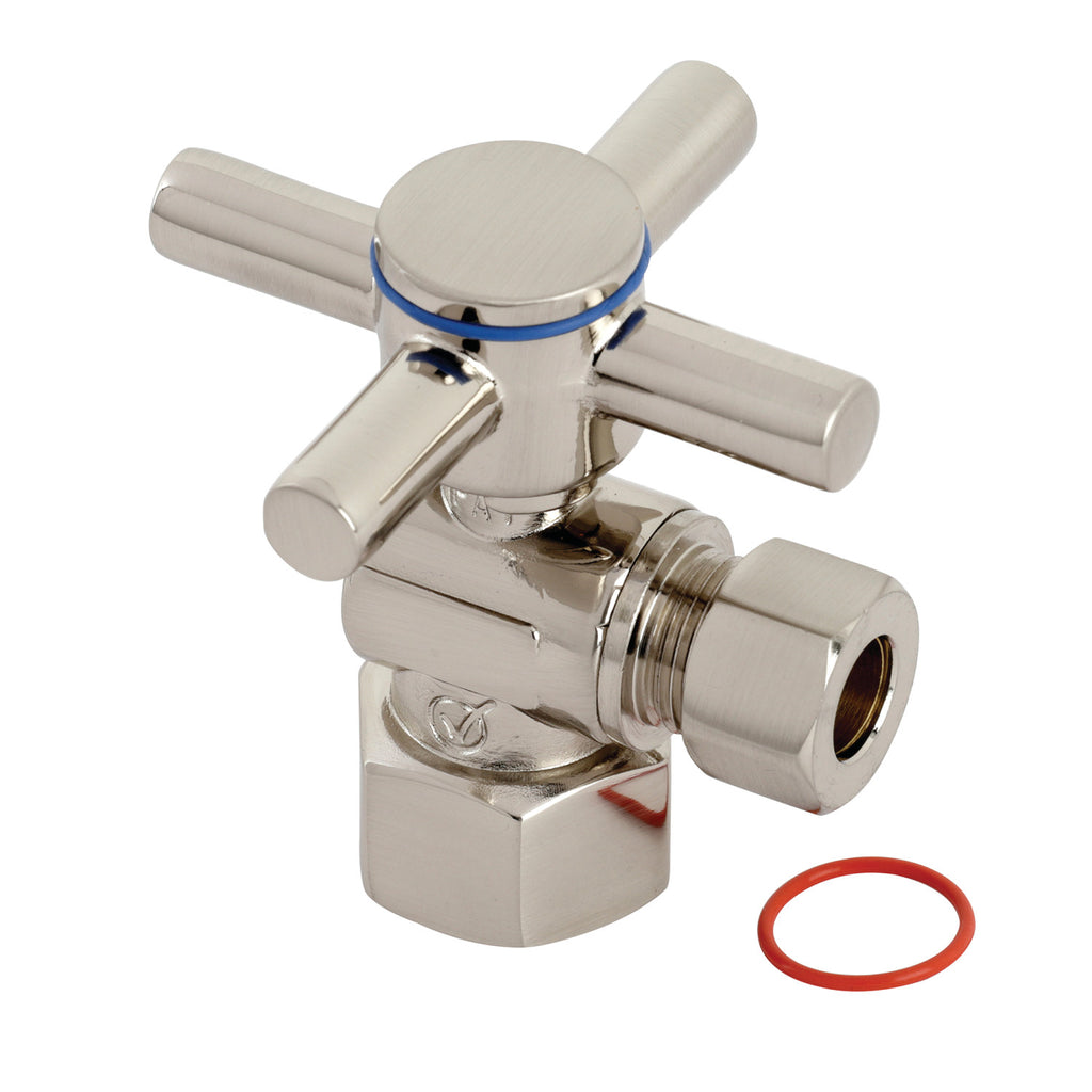 Concord 1/2-Inch FIP x 3/8-Inch O.D. Comp Quarter-Turn Angle Shut-Off Valve