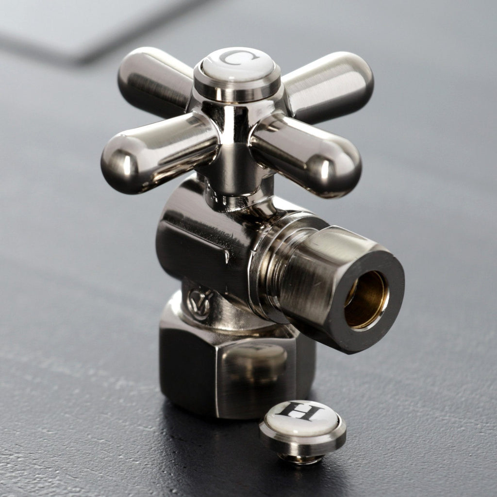 Vintage 1/2-Inch FIP x 3/8-Inch O.D. Comp Quarter-Turn Angle Shut-Off Valve