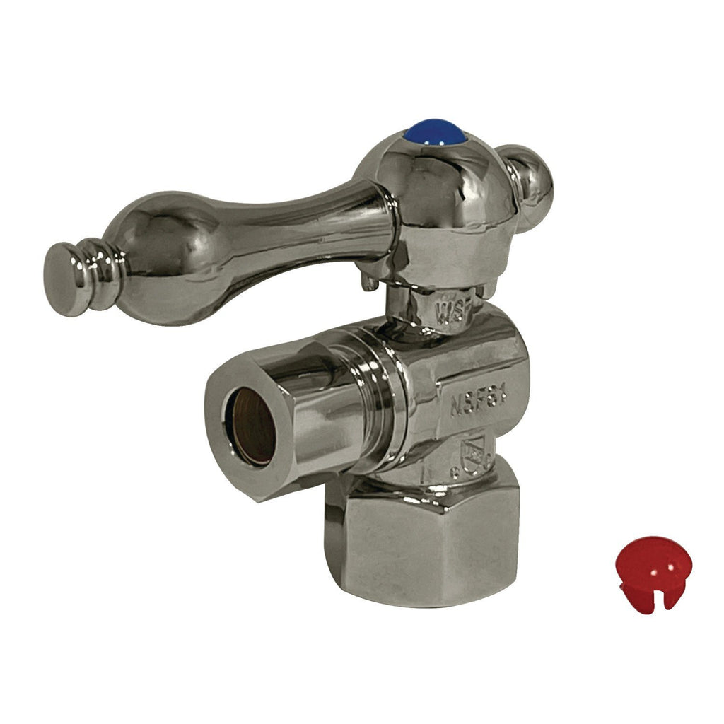 Vintage 1/2-Inch FIP x 3/8-Inch O.D. Comp Quarter-Turn Angle Shut-Off Valve