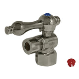 Vintage 1/2-Inch FIP x 3/8-Inch O.D. Comp Quarter-Turn Angle Shut-Off Valve