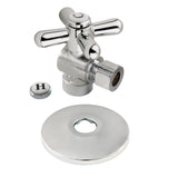 Vintage 1/2-Inch Sweat x 3/8-Inch O.D. Comp Quarter-Turn Angle Shut-Off Valve with Flange
