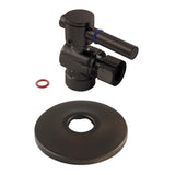 Concord 1/2-Inch Sweat x 3/8-Inch OD Comp Quarter-Turn Angle Stop Valve with Flange