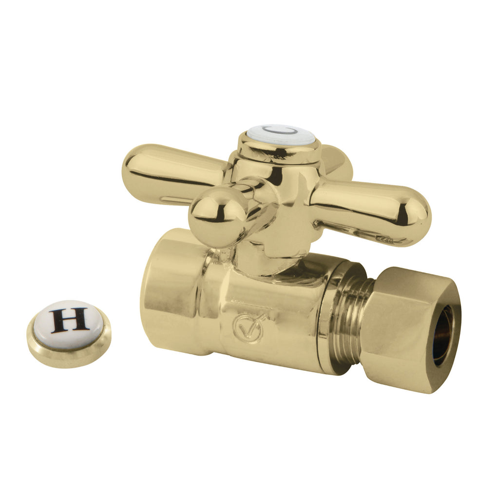Vintage 1/2-Inch Sweat x 3/8-Inch O.D. Comp Straight Shut-Off Valve