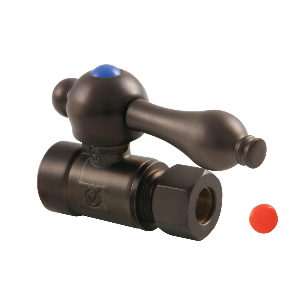 Vintage 1/2-Inch Sweat x 3/8-Inch O.D. Comp Straight Shut-Off Valve