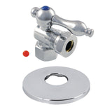 1/2-Inch FIP x 1/2-Inch or 7/16-Inch Slip Joint Quarter-Turn Angle Shut-Off Valve with Flange