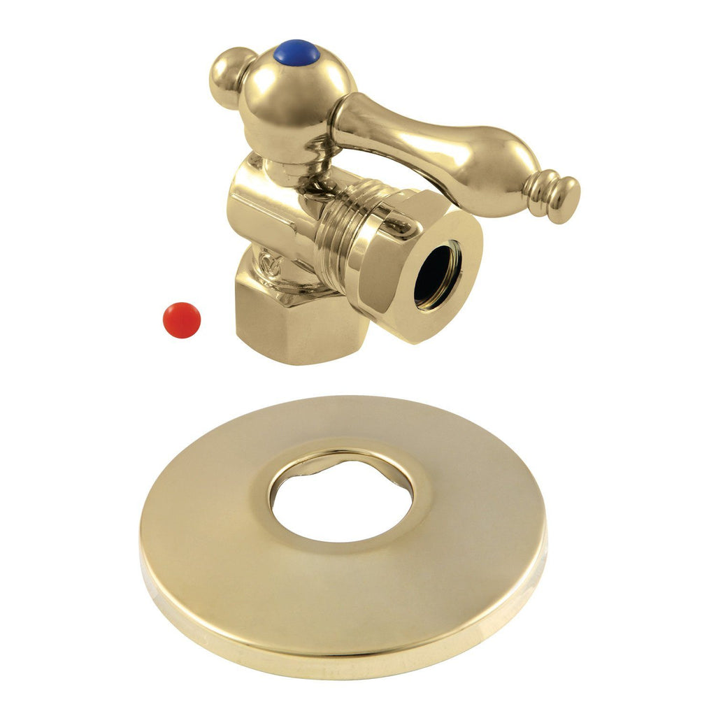 1/2-Inch FIP x 1/2-Inch or 7/16-Inch Slip Joint Quarter-Turn Angle Shut-Off Valve with Flange