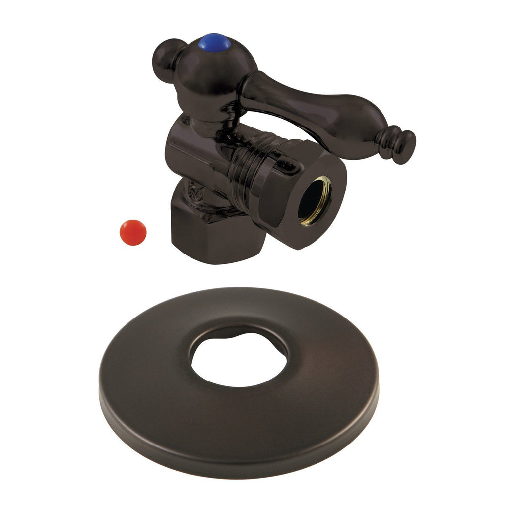 1/2-Inch FIP x 1/2-Inch or 7/16-Inch Slip Joint Quarter-Turn Angle Shut-Off Valve with Flange