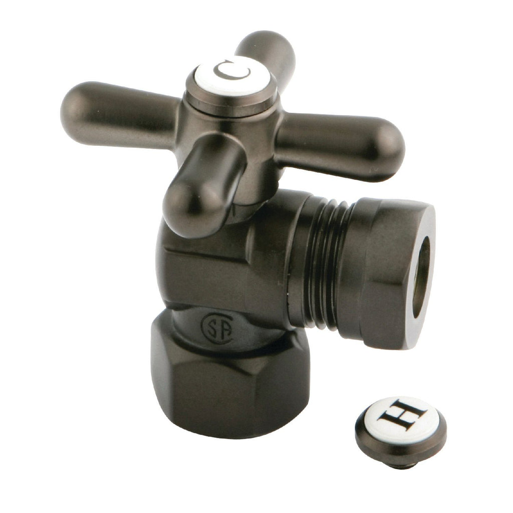 Vintage 1/2-Inch FIP x 1/2-Inch or 7/16-Inch Slip Joint Quarter-Turn Angle Shut-Off Valve