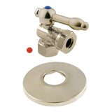 1/2-Inch FIP x 1/2-Inch or 7/16-Inch Slip Joint Quarter-Turn Angle Shut-Off Valve with Flange