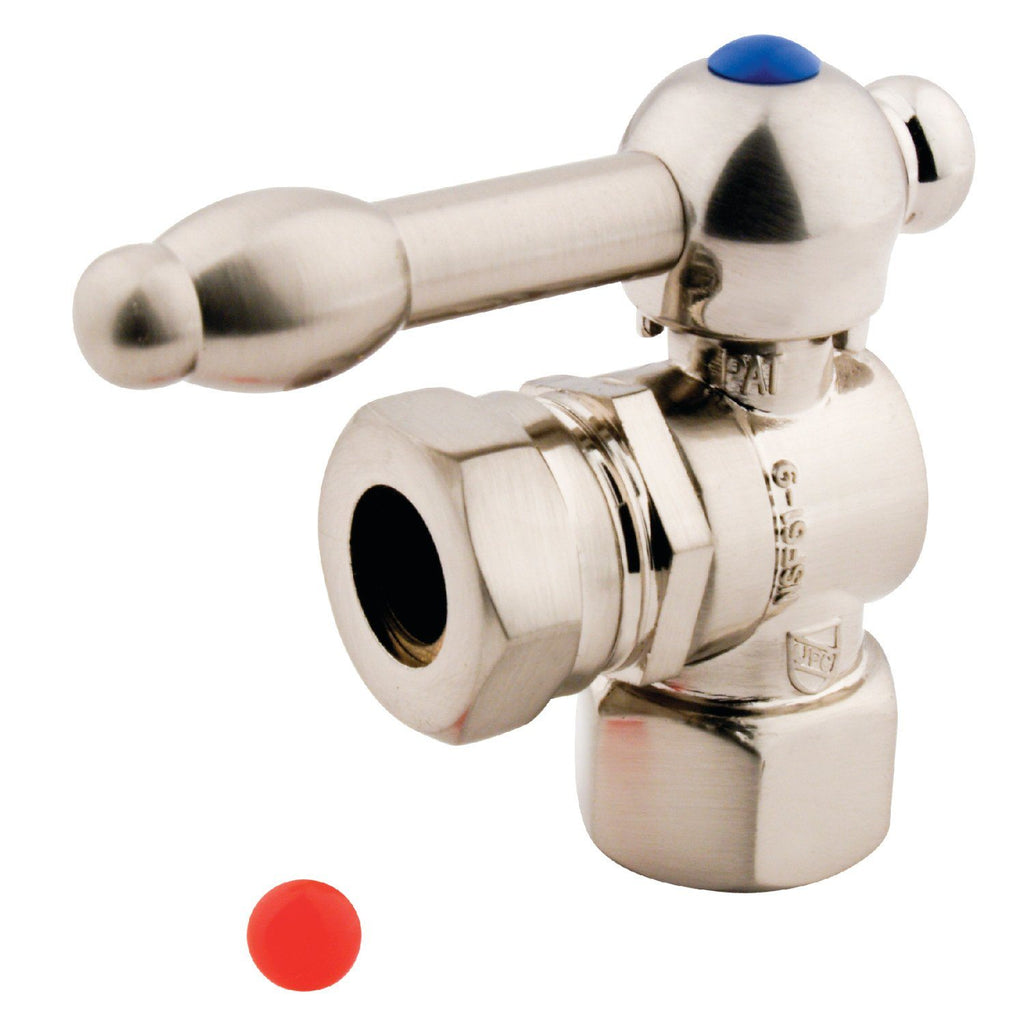 Vintage 1/2-Inch FIP x 1/2-Inch or 7/16-Inch Slip Joint Quarter-Turn Angle Shut-Off Valve