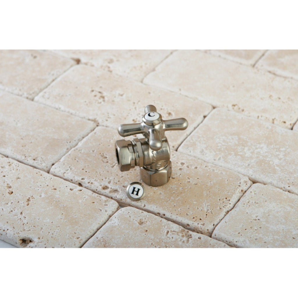 Vintage 1/2-Inch FIP x 1/2-Inch or 7/16-Inch Slip Joint Quarter-Turn Angle Shut-Off Valve