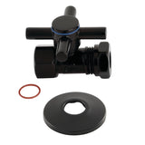 1/2-Inch FIP x 1/2-Inch or 7/16-Inch Slip Joint Quarter-Turn Straight Shut-Off Valve with Flange