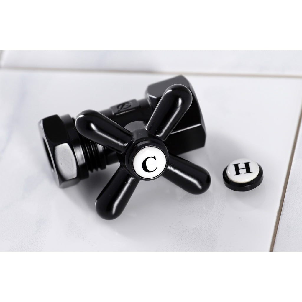 Vintage 1/2-Inch FIP x 1/2-Inch or 7/16-Inch Slip Joint Quarter-Turn Straight Shut-Off Valve