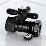 Vintage 1/2-Inch FIP x 1/2-Inch or 7/16-Inch Slip Joint Quarter-Turn Straight Shut-Off Valve