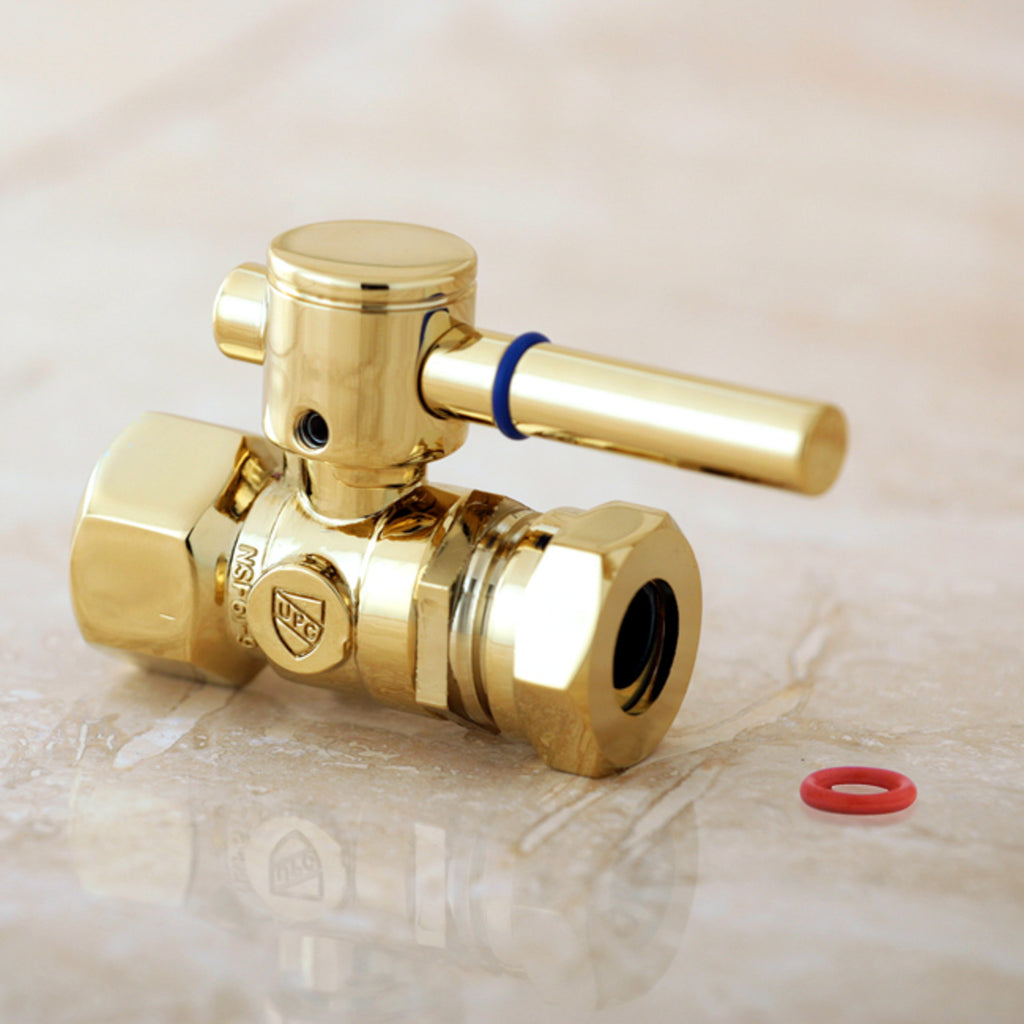 Concord 1/2-Inch FIP x 1/2-Inch or 7/16-Inch Slip Joint Quarter-Turn Straight Shut-Off Valve