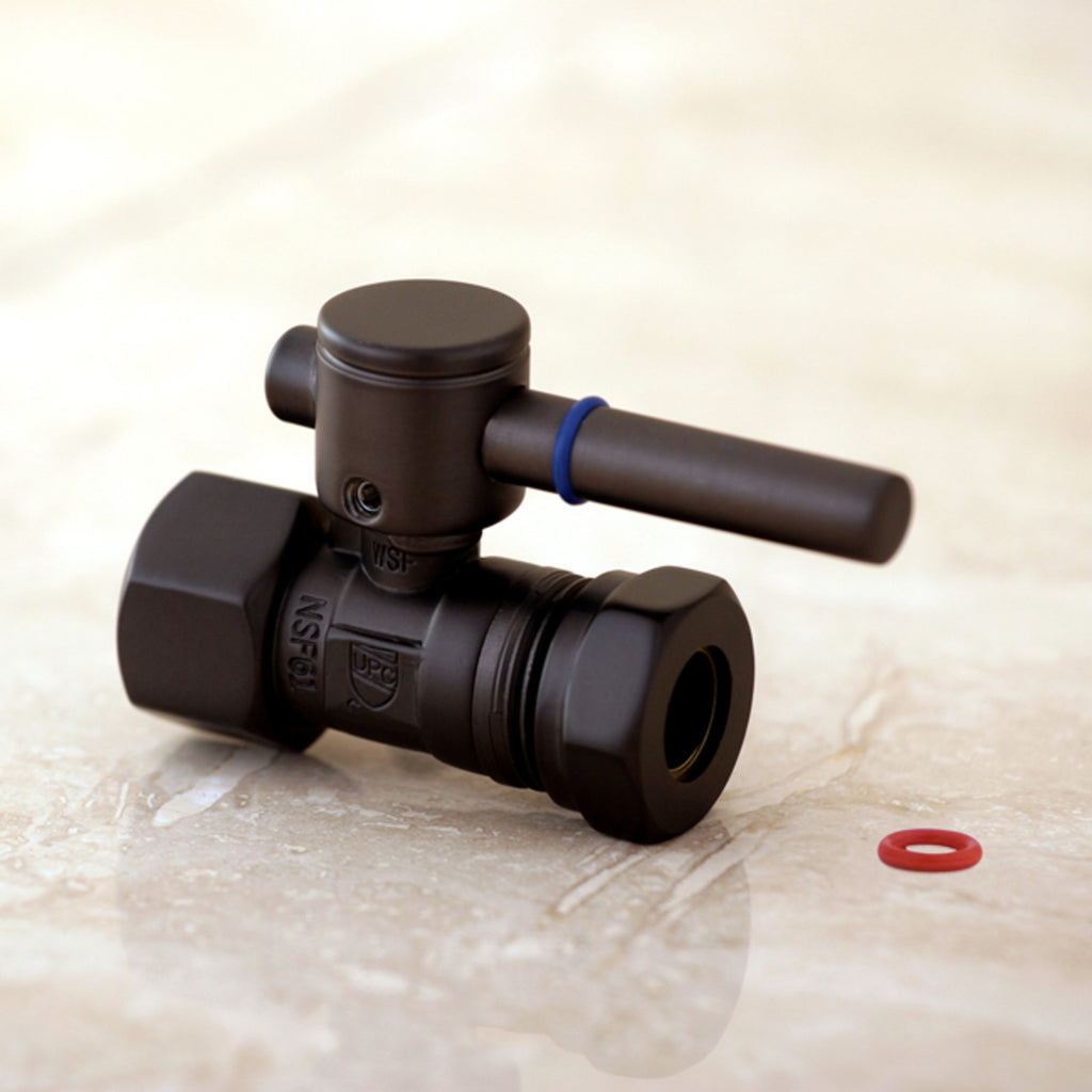 Concord 1/2-Inch FIP x 1/2-Inch or 7/16-Inch Slip Joint Quarter-Turn Straight Shut-Off Valve