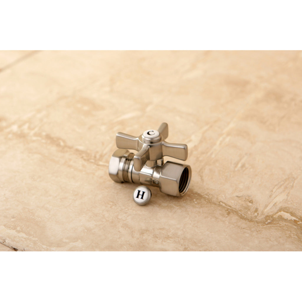 Millennium 1/2-Inch FIP x 1/2-Inch or 7/16-Inch Slip Joint Quarter-Turn Straight Shut-Off Valve