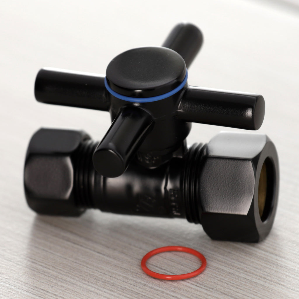 Concord 5/8-Inch O.D. Comp x 1/2-Inch O.D. Comp Quarter-Turn Straight Shut-Off Valve