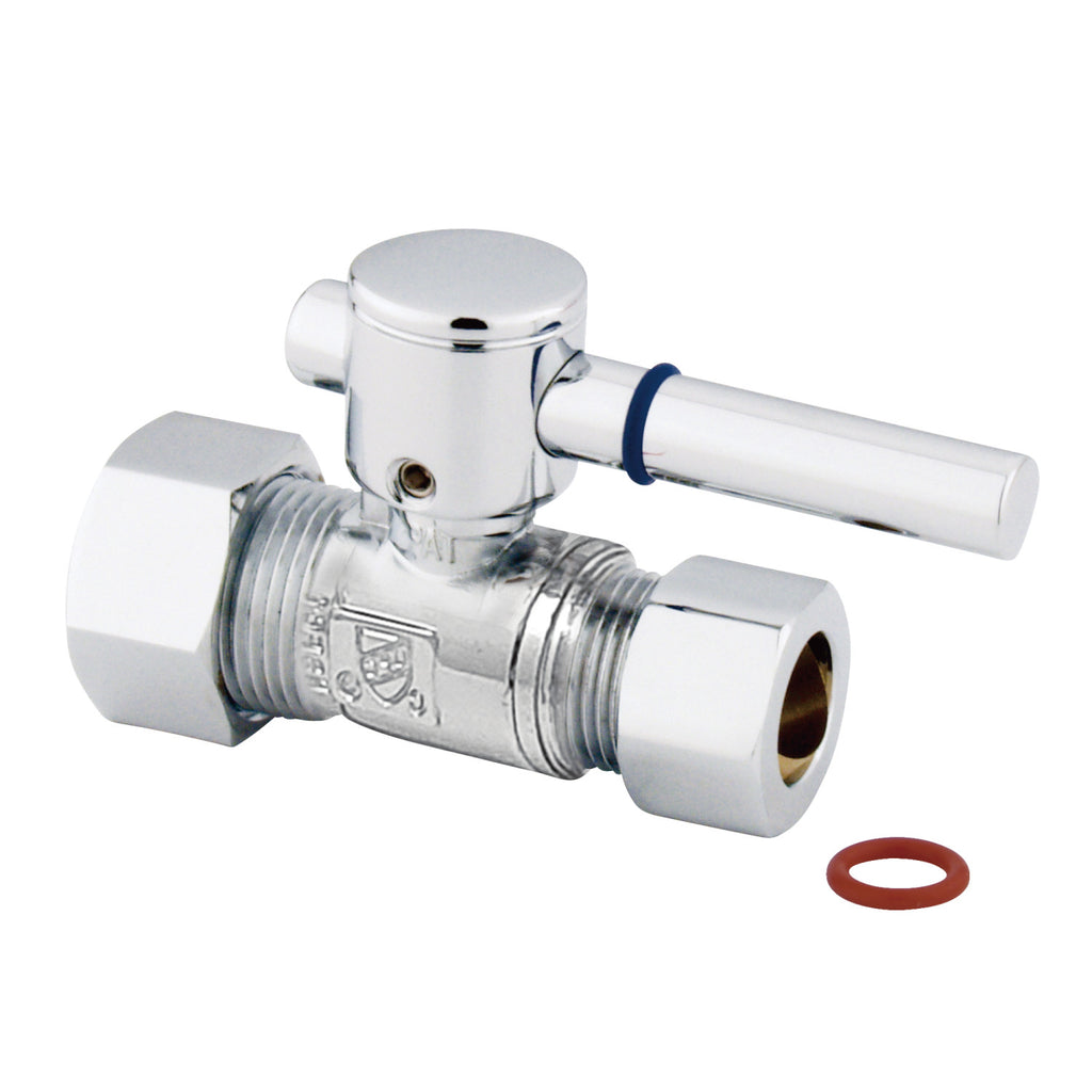 Concord 5/8-Inch O.D. Comp x 1/2-Inch O.D. Comp Quarter-Turn Straight Shut-Off Valve