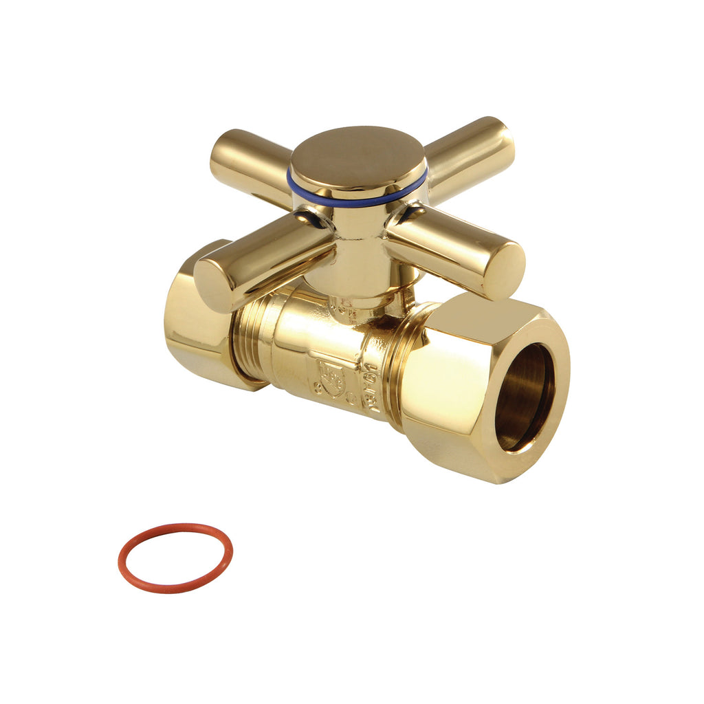Concord 5/8-Inch O.D. Comp x 1/2-Inch O.D. Comp Quarter-Turn Straight Shut-Off Valve