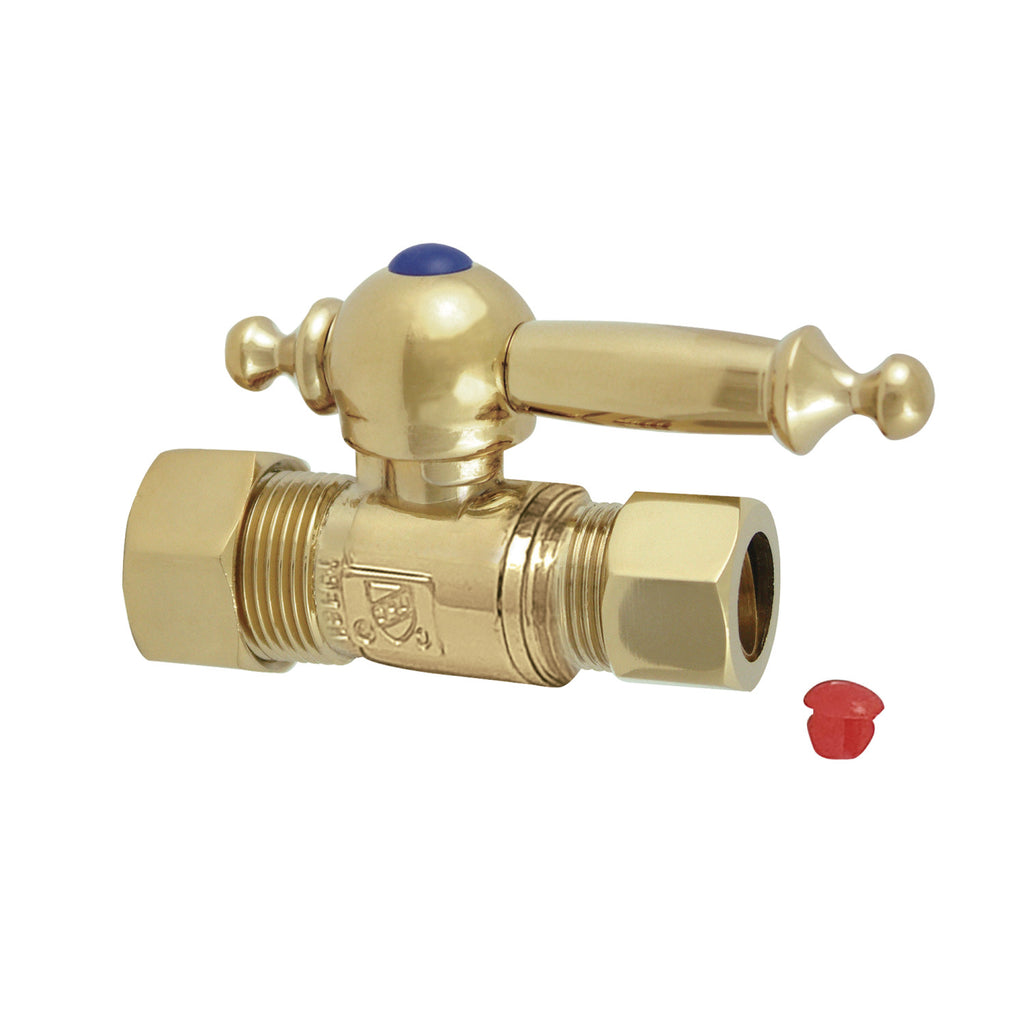 Vintage 5/8-Inch O.D. Comp x 1/2-Inch O.D. Comp Quarter-Turn Straight Shut-Off Valve
