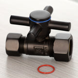Concord 5/8-Inch O.D. Comp x 1/2-Inch O.D. Comp Quarter-Turn Straight Shut-Off Valve