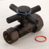 Concord 5/8-Inch O.D. Comp x 1/2-Inch O.D. Comp Quarter-Turn Straight Shut-Off Valve