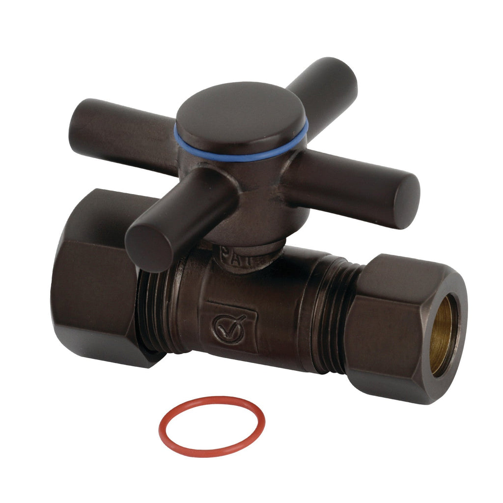 Concord 5/8-Inch O.D. Comp x 1/2-Inch O.D. Comp Quarter-Turn Straight Shut-Off Valve