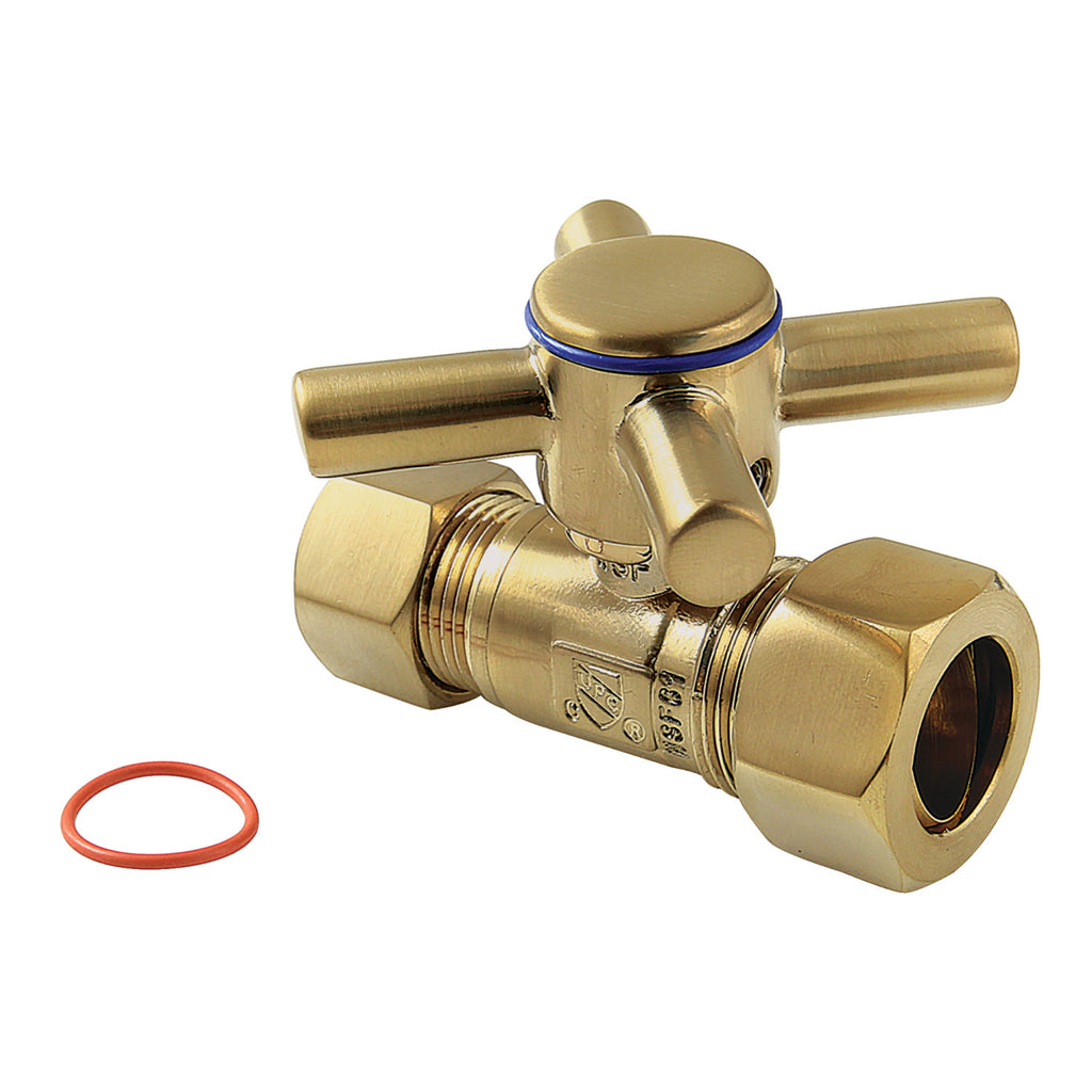 Concord 5/8-Inch O.D. Comp x 1/2-Inch O.D. Comp Quarter-Turn Straight Shut-Off Valve