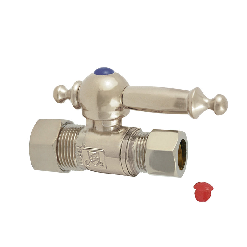 Vintage 5/8-Inch O.D. Comp x 1/2-Inch O.D. Comp Quarter-Turn Straight Shut-Off Valve