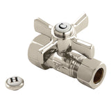 Millennium 5/8-Inch O.D. Comp x 1/2-Inch O.D. Comp Quarter-Turn Straight Shut-Off Valve